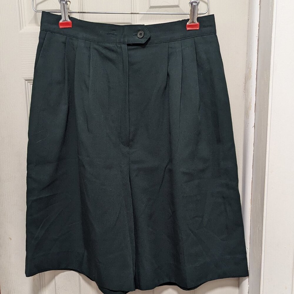 1990s Girl Scout Leader Uniform Green Culottes -Skorts Size 14
